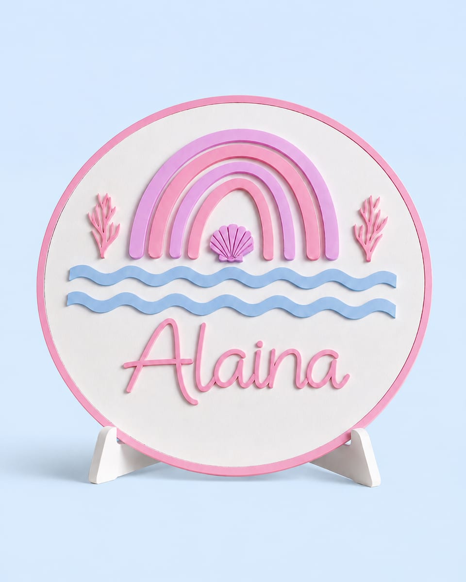 Personalised Rainbow Name Plaque