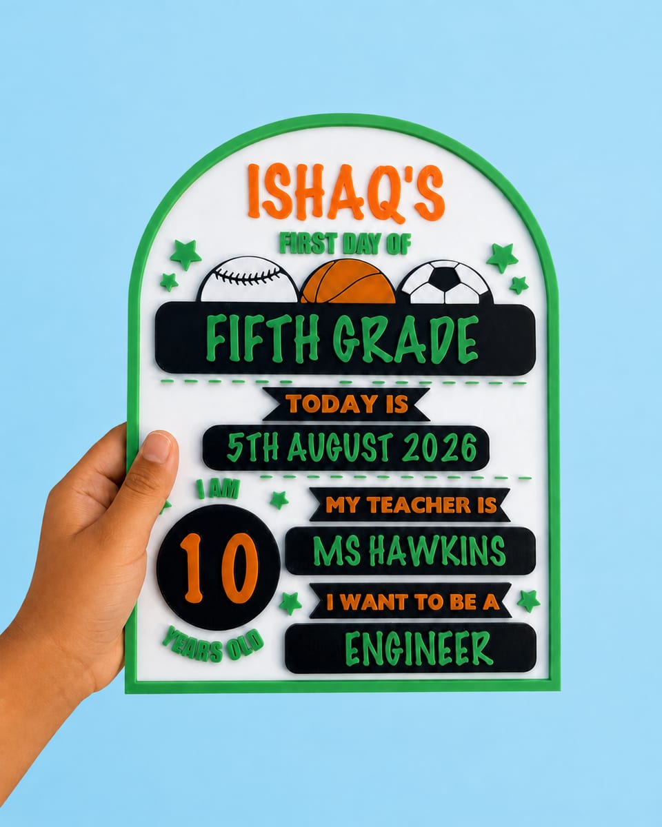 First Day of School (Sport Theme)