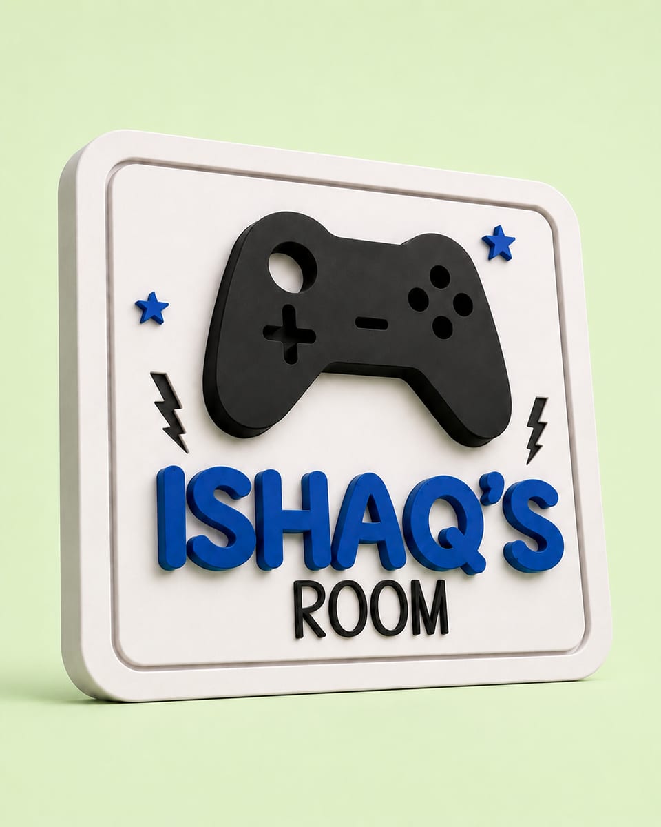 Personalised Gaming Name Plaque