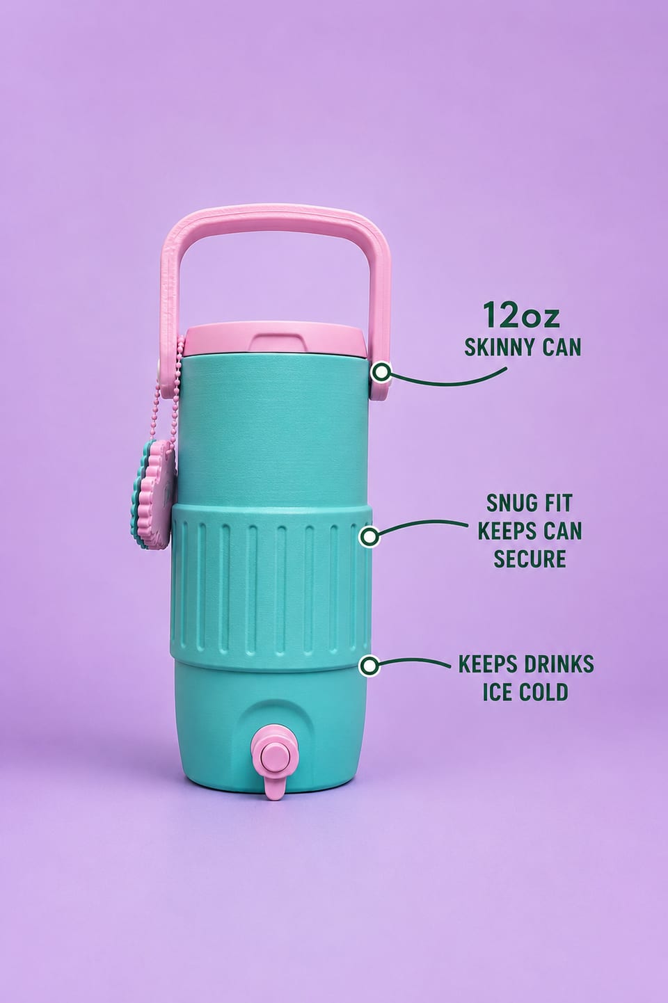 Custom Slim Can Cooler Can Holder 3D printed Mini Cooler Fits Slim 12oz Cans